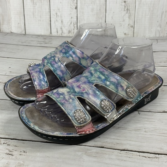 Alegria Venice Impressionista Pastel Watercolor Look Sandals Size 8-8.5 - Picture 2 of 13